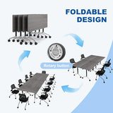 Usosidam Office Folding Conference Room Table,6 Pack Portable Mobile Conference Table