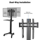Yescom Rolling TV Stand Mobile TV Laptop Cart for 32" to 65" LCD LED Screen TVs Office Lecture