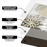 Kitchen Mats for Floor 2PCS Cushioned Anti Fatigue Kitchen Mats Waterproof Non Slip Kitchen Mat Rug Set Comfort Foam Standing Mat for Sink, Laundry, Office,17.3" x 28" + 17.3" x 47", Brown White