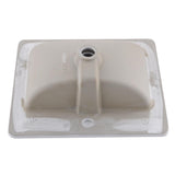 Jshozzy Drop in Bathroom Sink, 21"x18" White Rectangular Modern Ceramic Semi Recessed Vessel Sink with Overflow Above Counter Bathroom Vanity Basin