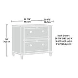 Sauder Hammond 2 Drawer Lateral File Cabinet for Home Office