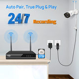 Hiseeu 5MP Outdoor WiFi Security Camera System, 10CH 8-Camera Kit