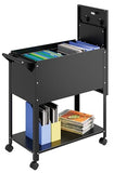 MIIIKO Mobile File Cart with Lock, Rolling File Cabinet Hanging Letter