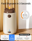 Fully Automatic Pencil Sharpener, Electric Pencil Sharpener for Kids, Auto in & Out, Rechargeable Pencil