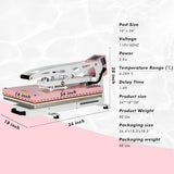 Semi-Auto Sublimation Heat Press Machine for T-Shirts Ceramics, Bags, Cushion and More,