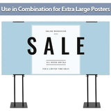 Poster Stand Heavy Duty Poster Board Stand, Double-Sided Poster Sign Stand Up to 83 inches