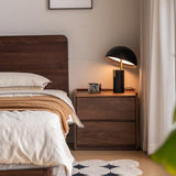 YESWOOD 100% Solid Wood Nightstand, Walnut Night Stand with Drawers