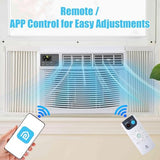 GarveeLife 12000 BTU Window Air Conditioner - 3-in-1 Cooling, Fan & Dehumidifier, Wi-Fi & Remote, Rooms up to 750 Sq.Ft - Energy Efficient, Quiet - White, US Standard 115V