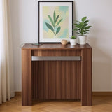 Modern Extendable Dining Table for 2 to 12 People with Outlet, Space Saving Expanding Table with Storage for Party