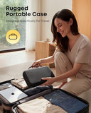Portable Foldable Keyboard and Mouse Combo, Bluetooth×2+USB A+USB C(4 in 1) Connection, Keyboard Lock