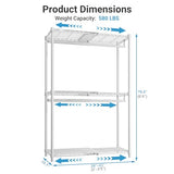 VIPEK X1 Expandable Clothes Rack Heavy Duty Adjustable from 2' to 3'5" with Flexible Shelves and Hanger Rods Metal Garment Racks, White