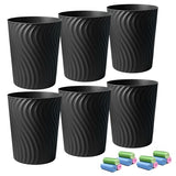 YGJT Small Trash Can, 6 Pack 1.8 Gallons Bathroom Trash Can, Slim Waste Basket