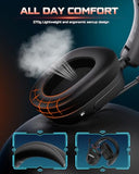 Wireless Gaming Headset for PS5, PS4, PC, Laptop, Mac, 3 in 1 Gaming Headphones with 7.1 Surround Sound