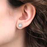 0.25 Ct Round Cut Lab-Grown Diamond 4-Prong Stud Earrings in 10K Gold
