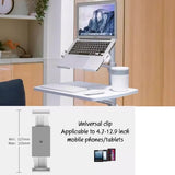 Adjustable Projector Stand with 4 Shelves & Wheels | Height Adjustable Laptop Stand for Office