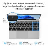 15.6 Inch Laptop with Office 365, 4GB RAM, 128GB Storage Expandable 1TB, 5205U Processor, HD Display