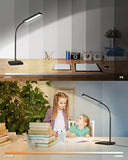 LEPOWER Desk Lamp, 800LM LED for Home Office, 12W Reading for Desk, Eye-Caring Light, Touch Table Gooseneck Lamp, Study (Black)