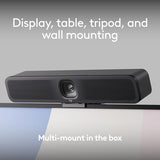 2 All-in-One USB Conference Room Camera, Compact Video Bar with Built-in AI Features, Works with Microsoft Teams, Zoom Rooms