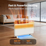 Embilis Panel Space Heater for Indoor Use, 1500W Large Room Convection Electric Heater with Adjustable Thermostat, 12H Timer, Overheating & Tip-over Protection, Standing or Wall Mounted