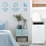 Keystone 14,000 BTU ASHRAE/12,000 BTU DOE Portable Inverter Air Conditioner with Quiet, High Efficiency Operation and Remote, AC Unit for Apartment, Living Room, Medium Rooms up to 550-Sq. Ft.