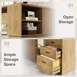 Tribesigns 78" L-Shaped Executive Desk, Large Modern Office Desk