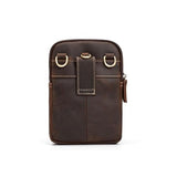 European Men's Large Capacity Zippered Crossbody Bag Waist