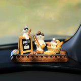 5Pcs Cute Cat Car Dashboard Accessories, Fun Car Rearview Mirror Decorations, Kawaii Desk Office Decorations