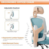 BFGRDDW Office Chair, Reclining with Foot Rest, High Back Computer Mesh Home Desk Chairs with Wheels