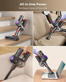 SVHT Cordless Vacuum Cleaner, 450W 40KPA Vacuum Cleaners for Home, 45Mins Lightweight Stick Vacuum with Advanced Green Light Tech, Rechargeable Battery Vacuum for Carpet,Pet Hair,Hardwood Floor