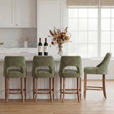 UVV Bar Stools Set of 4, Upholstered Counter Height Bar Stools