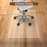 XINQIDAI Office Chair Mat - Heavy Duty, 47"x32", 1/7" Thick, Flat Shipping, Suitable for Carpet and Hardwood Floor