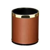 Double-Layer Metal Material Trash Can Household Waste Bins Living Room Bedroom