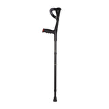 VISIONU Lightweight Foldable Forearm Crutch, Aluminum Walking Stick,Height Adjustable, Ergonomic Handle with Comfortable Grip 2ZG-02BM (Black)