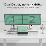 Plugable USB C Laptop Docking Station, Dual Monitor 4K 60Hz for Apple Mac M1/M2/M3/M4/M5/Neo, 2X HDMI or DisplayPort for MacBook