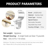 Heavy Duty Vinyl Siding Hooks for Hanging, Outdoor No-Hole Siding Hangers, Stainless Steel Siding Clips Front Door Wreath Hanger for Flags Lights Christmas Decor (20Pcs)