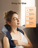 Beleduc Neck and Shoulder Massager with Soothing Heat,FSA Eligible, Cordless Neck Back Massager, Upgrad 4D Shiatsu Deep Kneading Massage for Back Shoulder