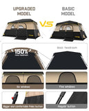 FanttikOutdoor Zeta C8 Pro Max Instant Cabin Tent 8 Person Camping Tent Setup in 60 Seconds with Rainfly & Windproof Portable with Carry Bag for Family Camping & Hiking, Upgraded Ventilation, Khaki