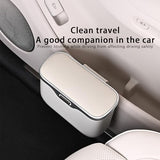 MAIBAOYUAN Custom Text Car Trash Can with Lid,Leakproof Auto Garbage Bin