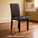 CHUN YI Dining Chairs Set of 8, Faux Leather Dining Room Chairs