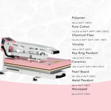 Semi-Auto Sublimation Heat Press Machine for T-Shirts Ceramics, Bags, Cushion and More,