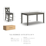 Signature Design by Ashley Caitbrook Casual Counter Height Dining Table and Upholstered Bar