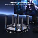 WAVLINK AX6000 WiFi 6 Router Dual Band, 2.5 Gbps WAN/LAN Port, Covers up to 2,150 Sq. ft and 256 Devices, 8x5dBi Antennas, AI QoE, WPA3 & VPN Security for Home/Office, MU-MIMO, Beamforming