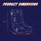 X Rocker Eclipse Video Gaming Floor Chair with Built-in Headrest Speakers, Wireless Bluetooth, Foldable, Vegan Leather, 300 lbs Max, Amazon Exclusive, Black and Silver, Gifts for Gamers