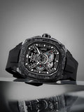 TSAR BOMBA Mens Automatic Watches Luxury Skeleton Mechanical Wristwatch for Men