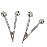 Pro Bamboo Kitchen 10PCS Fishing Rod Alarm Clip Bell Crocodile Bell Sea Rod Alarm Fishing Outdoor Accessory Bite Hook Double Spring Type Clip