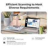ET16 Plus Advanced Book & Document Scanner, 2nd Gen Auto-Flatten&Deskew Tech, 16MP Camera