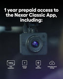 Nexar Beam GPS Dash Cam - 1 Year Nexar App Subscription Included - Unlimited Cloud Storage, Drive Recordings, Parking Mode, Night Vision, All Inside the Nexar App - WiFi HD Front Dash Cam (64 GB SD)