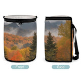 YHNNH Car Trash Can Autumn Foliage Mountains Car Trash Bag with Cover