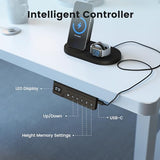FEZIBO 71 x 37 Inch Electric Standing Desk with Integrated Dual-Beam & Cable Management