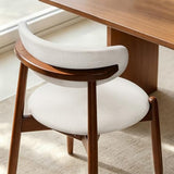 CHUN YI Dining Chairs Set of 6, Wooden Dining Room Chairs with Ergonomic Curved Back